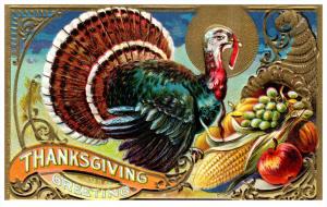 Thanksgiviing  Turkey  with fruits and corn