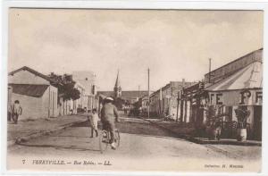 Rue Robin Cyclist Bicycle Ferryville Menzel Bourguiba Tunisia 1910s postcard