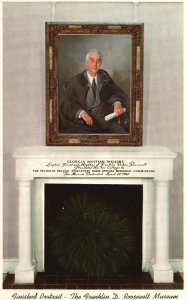 Vintage Postcard 1920s Finished Portrait President Franklin D. Roosevelt Museum