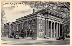 Warren Pennsylvania Grace Methodist Church Antique Postcard K59406