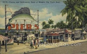 Miami Florida, Yacht Basin, USA Fishing 1953 light wear, postal used 1953