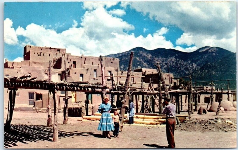 Postcard A Typical Pueblo Taos Pueblo New Mexico Latin And South America Mexico Postcard 1222