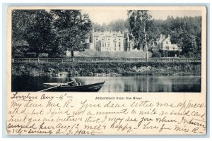 1901 Abbotsford from the River Boating Scene Antique Posted Postcard