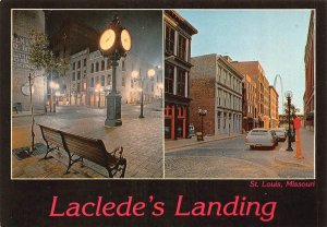 St Louis, MO Missouri  LACLEDE'S LANDING Riverfront Street Scene  4X6 Postcard