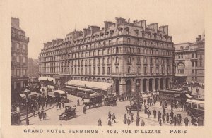 Grand Hotel Terminus Paris Official French Antique Postcard