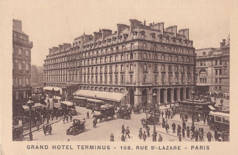 Grand Hotel Terminus Paris Official French Antique Postcard