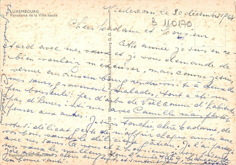 B110170 Luxembourg Panorama de la Ville Haute Bridge Panorama Pont