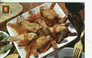 Postal  003850: Iberia:  Platos tipicos: pollo al chilindron