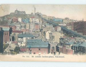 Divided-Back BUILDINGS AT MOUNT ADAMS INCLINE PLANE TRACK Cincinnati OH F9597