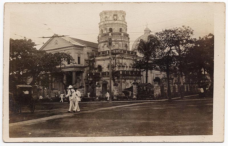 1907-09 RPPC SANTA CRUZ CHURCH MANILA PHILIPPINES ISLANDS Real Photo Postcard 