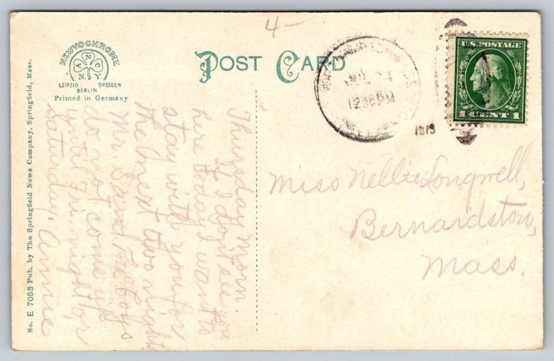 1913  Northampton  Massachusetts  Laurel Park Postcard