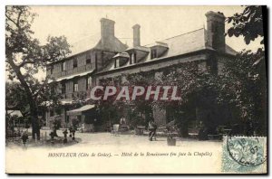 Old Postcard Honfleur Hotel Renaissance in front of the chapel