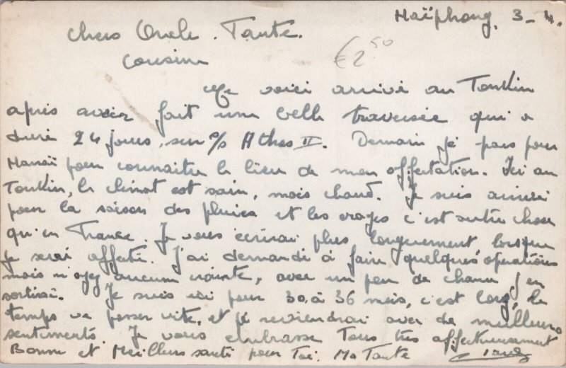 Vietnam Haiphong Hải Phòng Tonkin Cochinchina RPPC C063