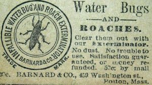 1870s-80s Barnard & Co Water Bugs & Roach Bug Killer Victorian Print Ad L14 