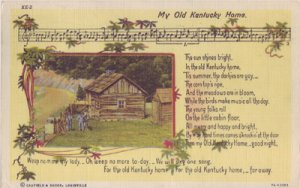 Music and Lyrics to My Old Kentucky Home 1930s