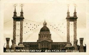 RPPC Postcard; Arco de Brilliantes, San Francisco CA 1925 Diamond Jubilee