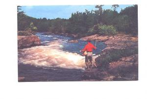 Man Fishing in Stream, Vici, Oklahoma