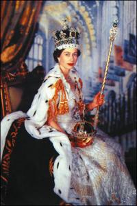 Queen Elizabeth II 1953 Coronation Portrait Modern Postca...