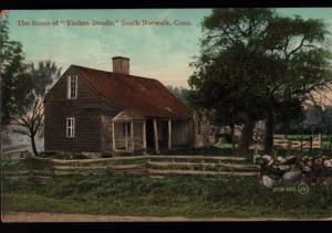 South Norwalk Yankee Doodle House Big Falls Chemung NY Valentine Postcard B05