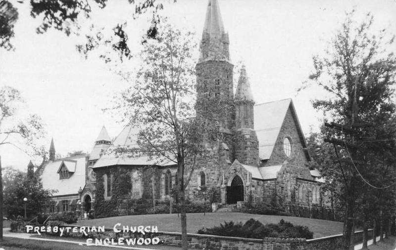 Englewood New Jersey Presbyterian Church Real Photo Antique Postcard K41012