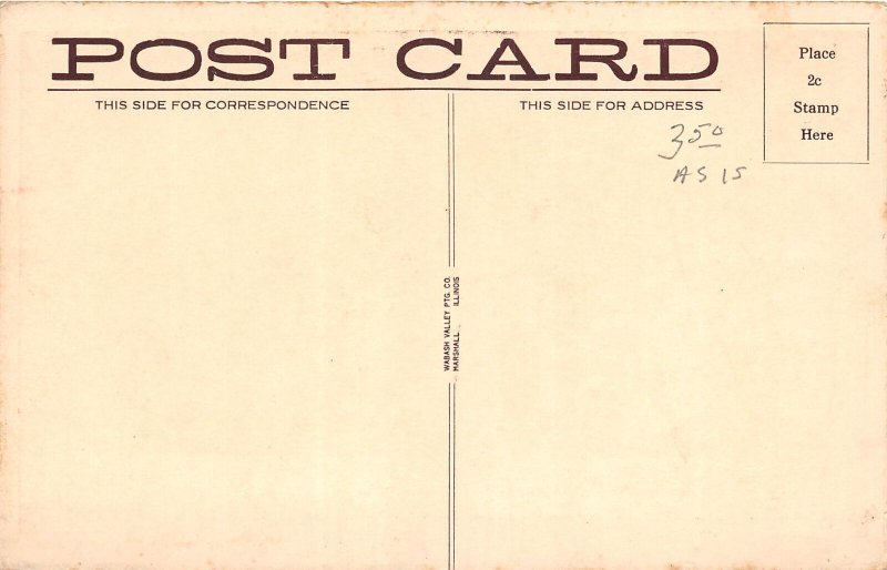 J47/ Marshall Illinois Postcard c1930s National Dixie Hotel McMorris Prop. 61