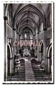 Old Postcard Friborg Switzerland Interior of the cathedral