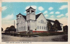 J78/ Bogalusa Louisiana Postcard c1920s First Baptist Church Building 66