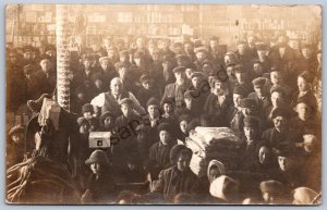 K46/ Alger Ohio RPPC Postcard c10 J.W. Kirt's General Store Kenton Interior 398