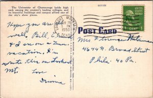 Postcard University of Chattanooga Chattanooga TN 1950