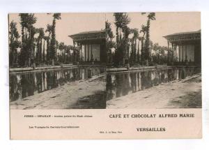 193159 IRAN Persia CHOCOLAT ADVERTISING Old stereo postcard