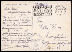 3rd Reich 1943 POW Work Command Kgk Arbeit Kdo Ktl 38 Feldpost Cover 80408