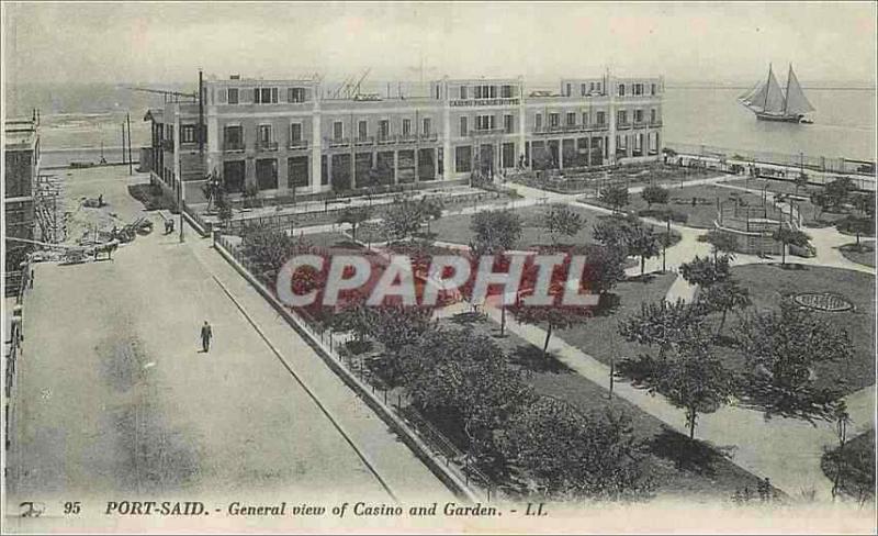 CPA Port Said Général view of Casino and Garden