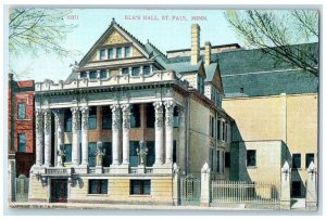 c1910's Elk's Hall Building View Saint Paul Minnesota MN Antique Posted Postcard