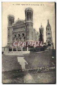 Postcard Old Lyon Church of Our Lady of Fourviere