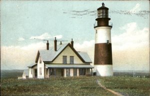 Nantucket Island Massachusetts Sankaty Lighthouse Vintage Postcard