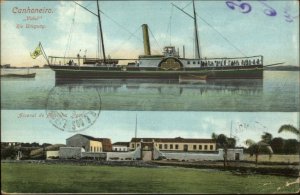 Uruguay Ship CANHONEIRO Vidal & Arsenal c1910 Postcard