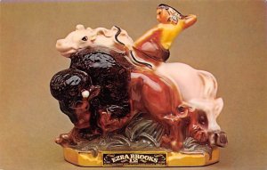 Indian against buffalo Brewery Postcard