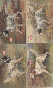 Shoot Dupont Powder, Hunting Dogs, Set/12, Mint Post Cards (39663)