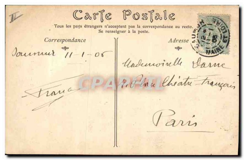 Postcard Old Saumur City Hotel