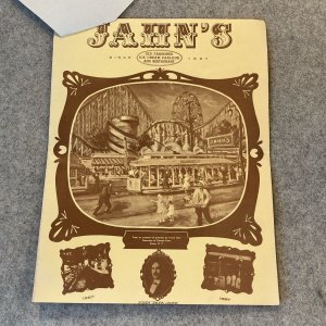 1963 Jahn's Ice Cream Parlor Restaurant Menu Scarsdale Long Island New York