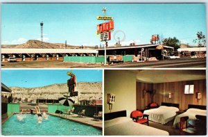 c1960s Green River, WY Mustang Inn & Motel Interstate 80 Flaming Gorge Lake A145