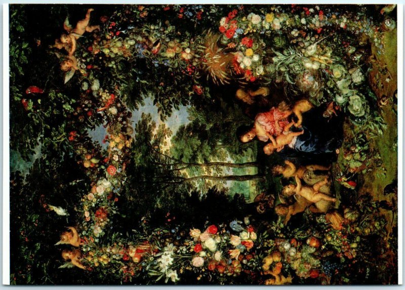 The Holy Family In A Garland Of Flowers Jan Bruegel & Pieter Van Avont M-17141