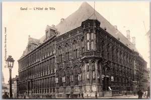 Gand- L'Hotel de Ville Town Hall in Paris France Historical Building Postcard