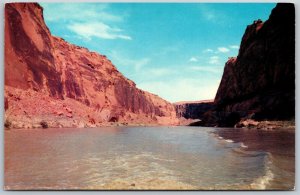 Vtg Arizona AZ Glen Canyon Above Old Lee's Ferry 1950s View Postcard