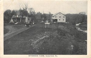 RIVERSIDE FARM Graterford, Pennsylvania Montgomery County 1918 Vintage Postcard