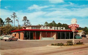 Autos San Beach Steak Inn Postcard Mississippi City roadside Cook 21-2513