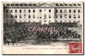 Saumur Old Postcard Carousel saber Attack (horse racing)