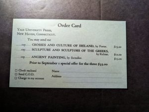 Mint USA Postcard Order Card Yale University Press New Haven CT