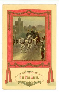 Firemen, Firefighting - The Fire Alarm  (embossed)