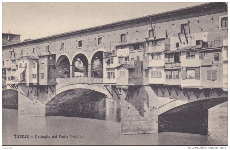 FIRENZE, Toscana, Italy, 1900-1910's; Dettaglio Del Ponte Vecchio